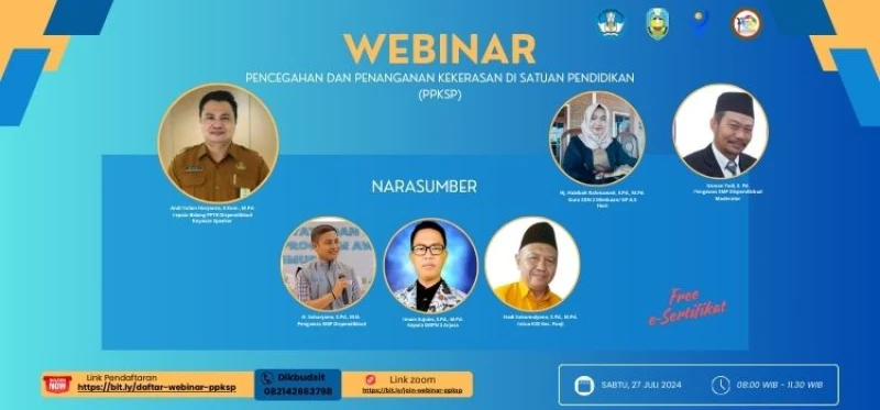 WEBINAR PENCEGAHAN DAN PENANGANAN KEKERASAN DI SATUAN PENDIDIKAN (PPKSP)