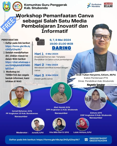 Workshop Pemanfaatan Aplikasi Canva Sebagai Media Pembelajaran