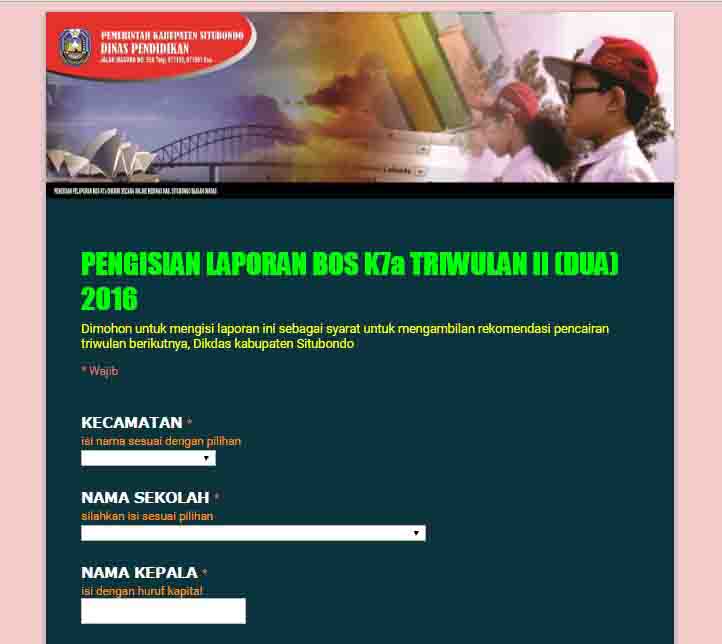 LAPORAN DAN PRINT OUT BOS ONLINE TW II
