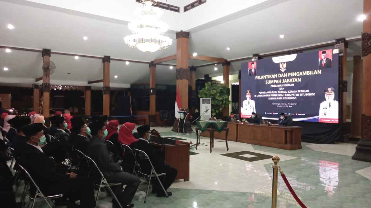 Bupati Lantik 55 Kepala SD, SMP dan Pengawas Dilantik