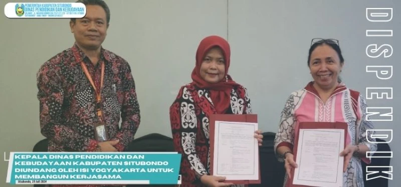 KA DISPENDIKBUD SITUBONDO DIUNDANG ISI YOGYAKARTA UNTUK MEMBANGUN KERJASAMA