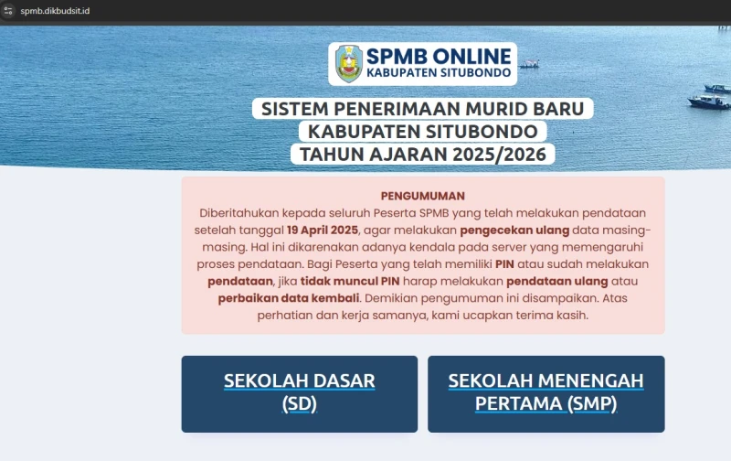 Kendala di Server Data, Peserta SPMB diminta mendata ulang